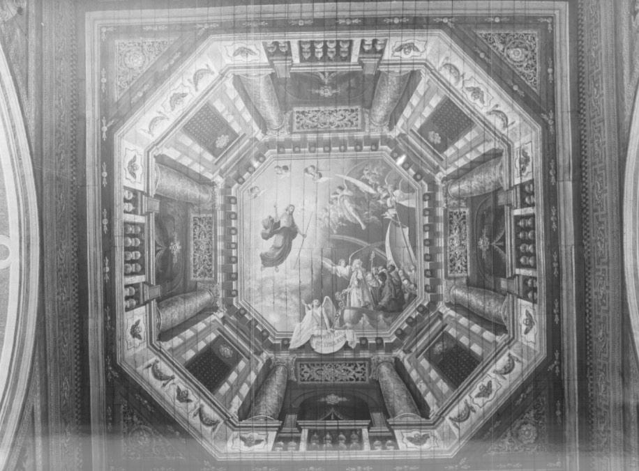Quadratura architettonica/ Leone XIII consacra i popoli a Cristo Red entore (dipinto) - ambito veneto (sec. XVII, sec. XX)