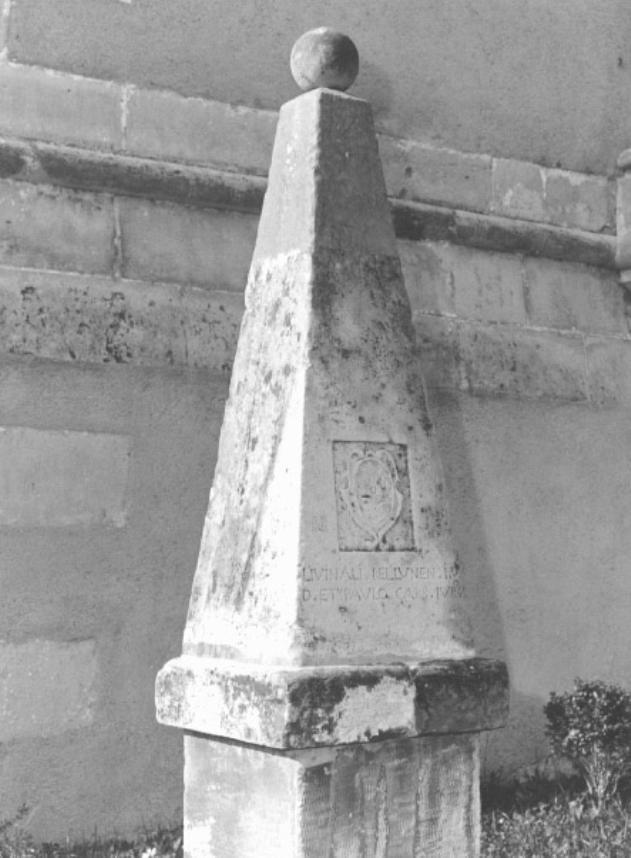 cippo - ambito veneto (seconda metà sec. XVII)