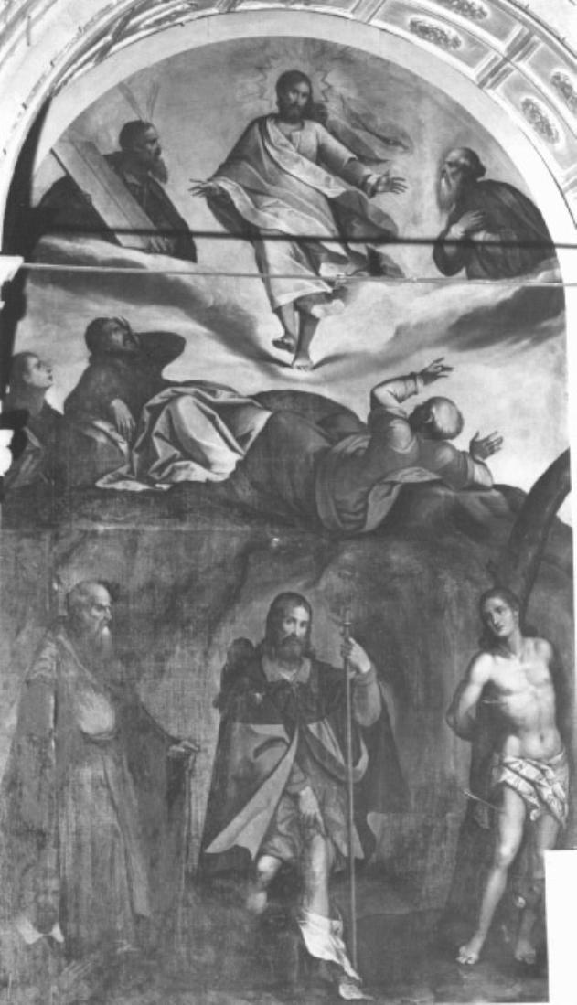 ascensione di Cristo/ Ritratto di committente (dipinto) di Frigimelica Francesco (prima metà sec. XVII)