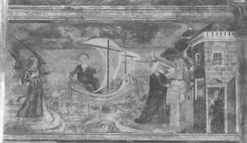 Arrivo di sant' Andrea a Patrasso (dipinto) di Zago Antonio - ambito veneto (sec. XVI)