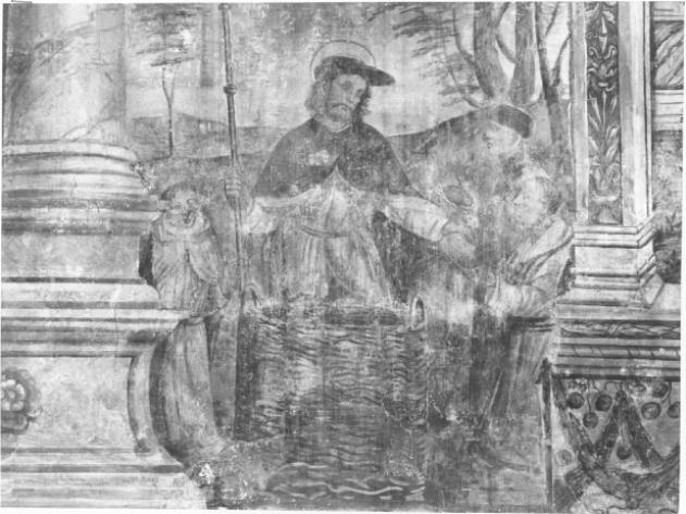 San Rocco distribuisce i pani (dipinto) di Pagani Francesco detto Francesco da Milano (sec. XVI)
