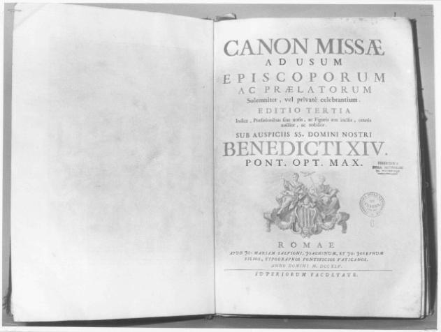 San Pietro e San Paolo su stemma pontificio (stampa) - ambito veneto (sec. XVIII)