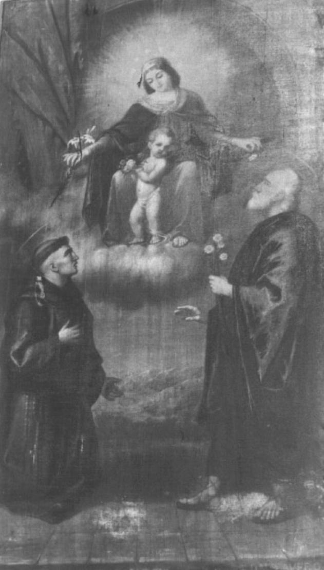 Madonna con Bambino tra Sant'Antonio e San Giuseppe (dipinto) di Dal Favero Antonio (sec. XIX)