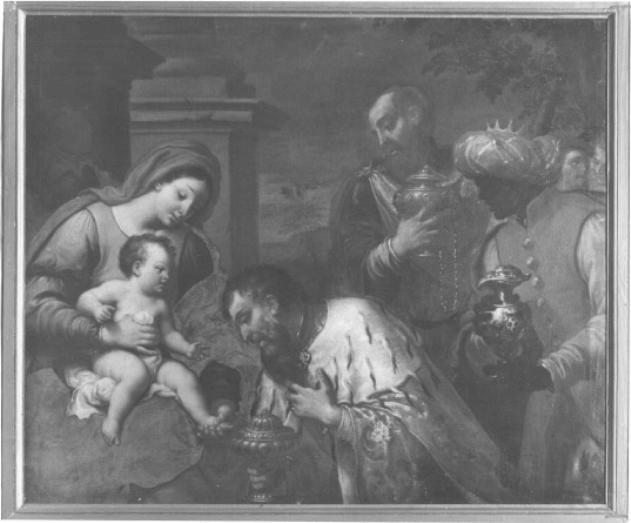 adorazione dei Re Magi (dipinto) di Bambini Nicolò (scuola) (sec. XVII)