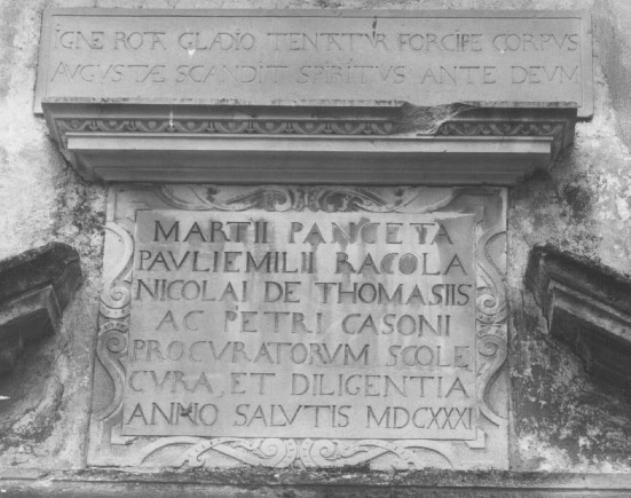 lapide - ambito veneto (sec. XVII)