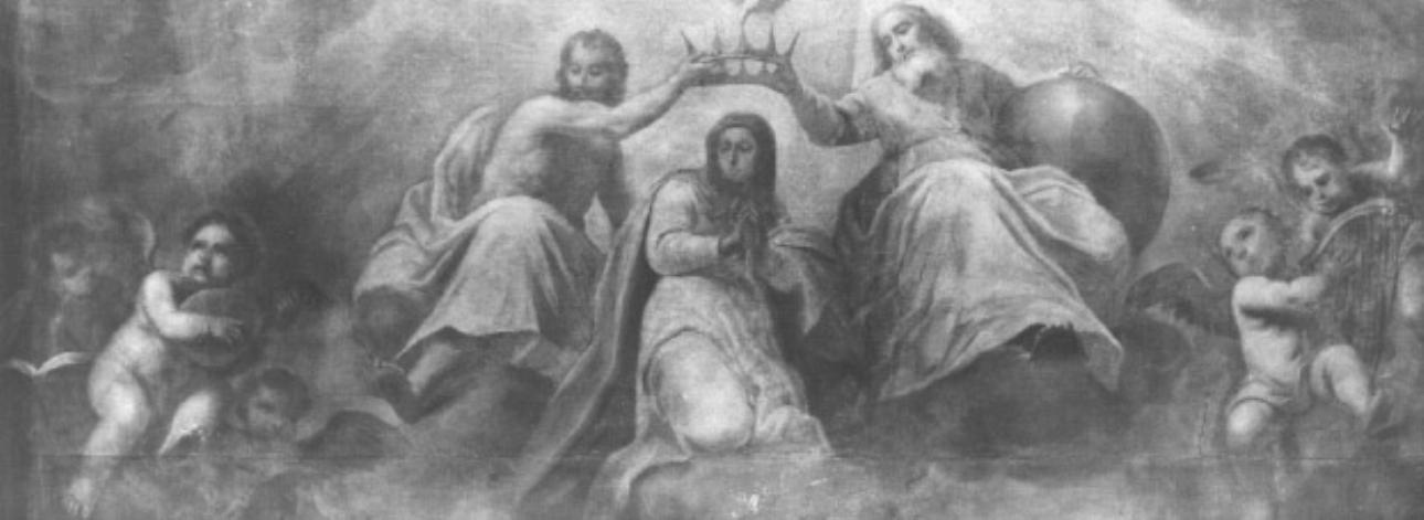 incoronazione di Maria Vergine (dipinto) di Grappinelli Flaminio (attribuito) - ambito bellunese (sec. XVIII)