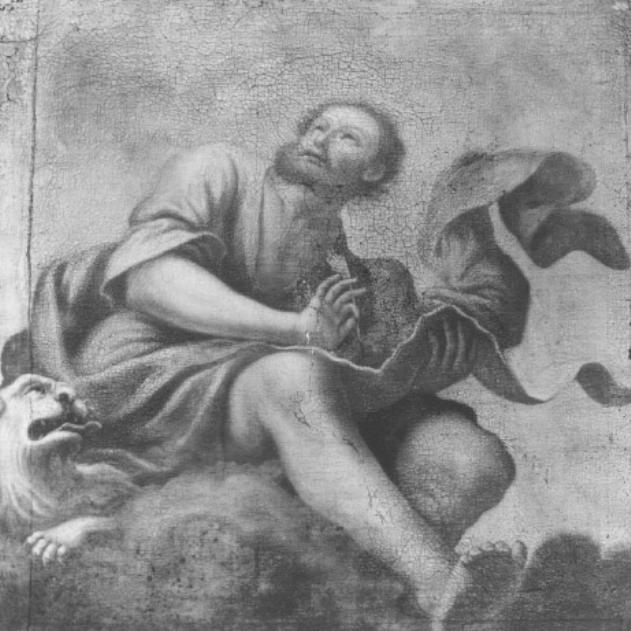 San Marco Evangelista (dipinto) di Grappinelli Flaminio (attribuito) - ambito bellunese (sec. XVIII)