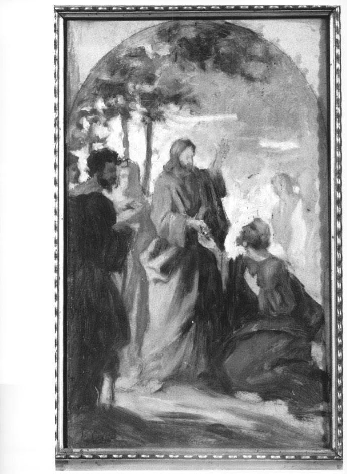 Cristo consegna le chiavi a San Pietro (dipinto) di Cima Luigi - ambito veneto (sec. XX)