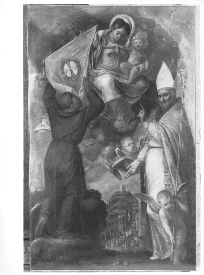 Madonna in gloria con San Biagio e Sant' Antonio da Padova (dipinto) - ambito veronese (?) (prima metà sec. XVII)