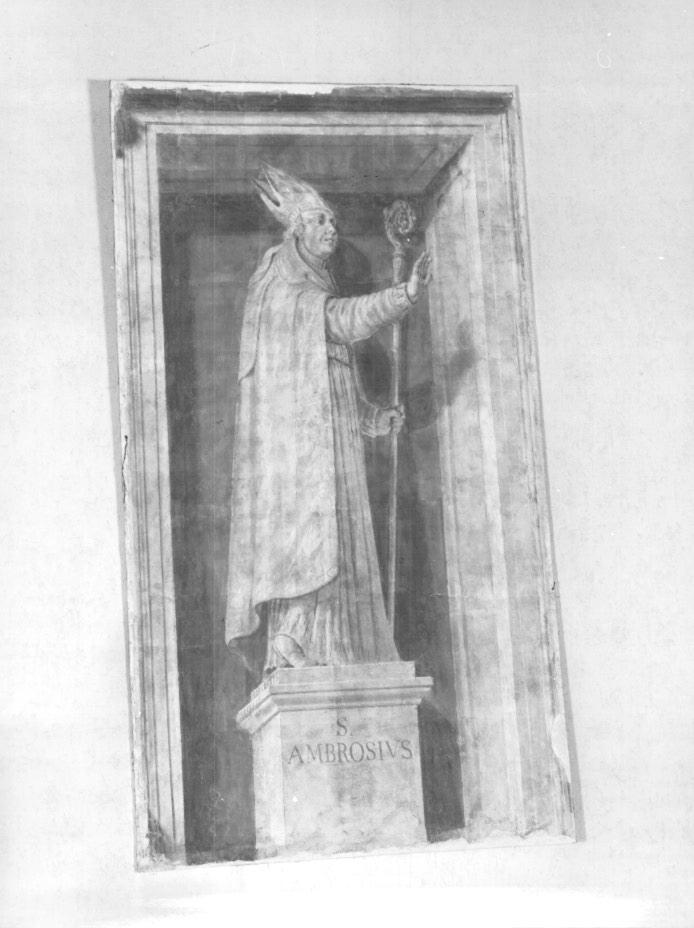 Sant'Ambrogio (dipinto, elemento d'insieme) - ambito veneto (secc. XVI/ XVII)