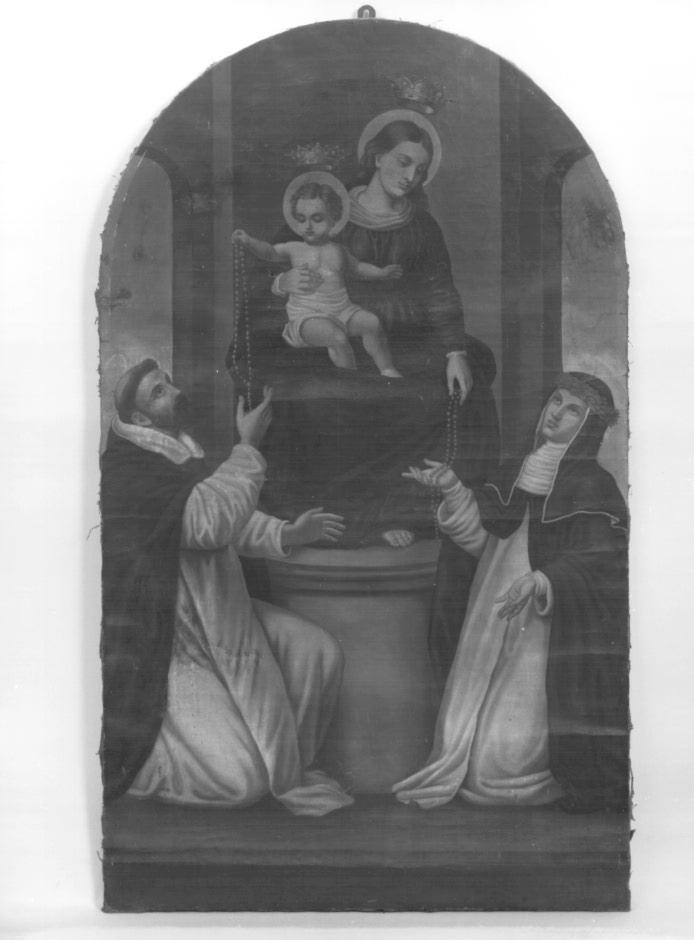 Madonna del Rosario con San Domenico e Santa Chiara (dipinto) - ambito veneto (secc. XIX/ XX)