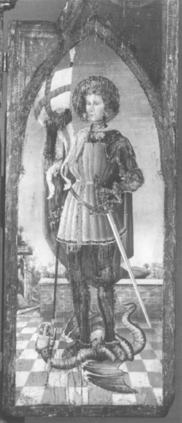 San Giorgio (dipinto) di Bison Giuseppe Bernardino (attribuito) - ambito toscano (sec. XV)