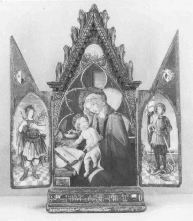 Madonna con Bambino e santi (polittico) di Bison Giuseppe Bernardino (attribuito) - ambito toscano (sec. XV)