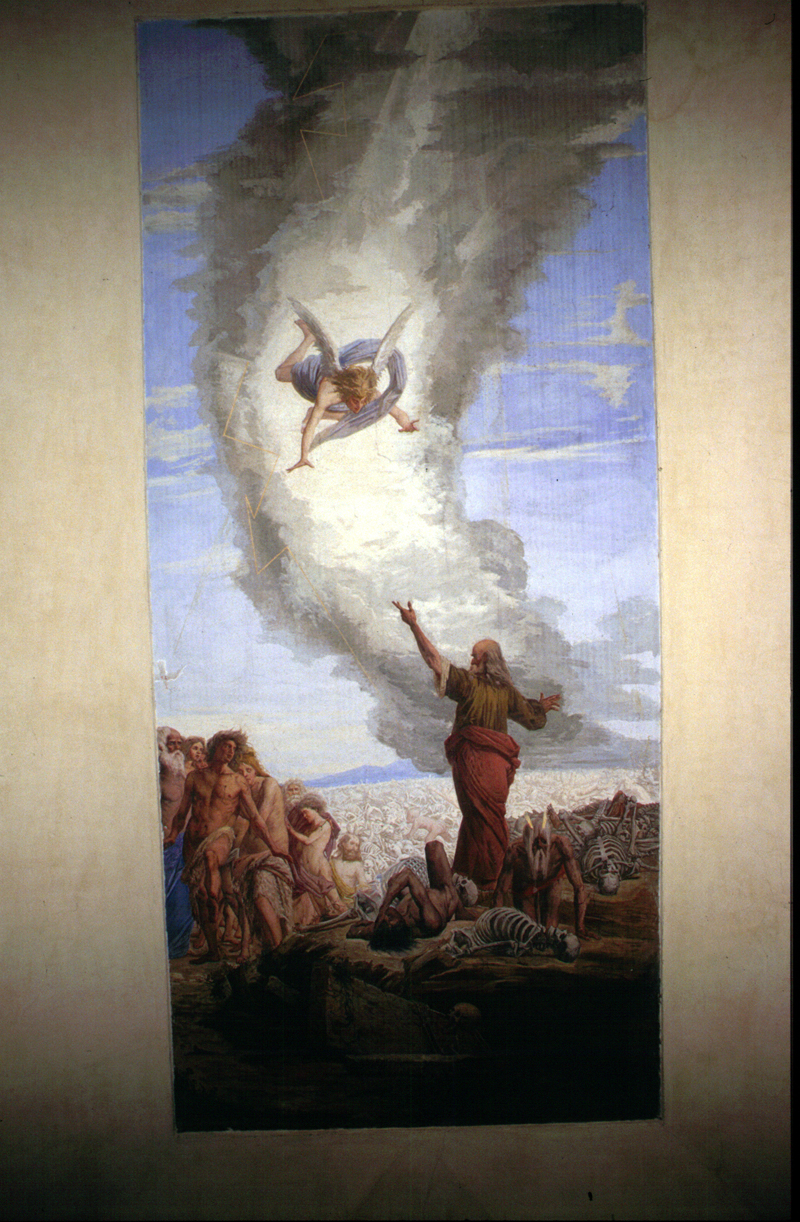 Visione del Profeta Ezechiele (dipinto) di Bordignon Noè (attribuito) - ambito veneto (sec. XIX)