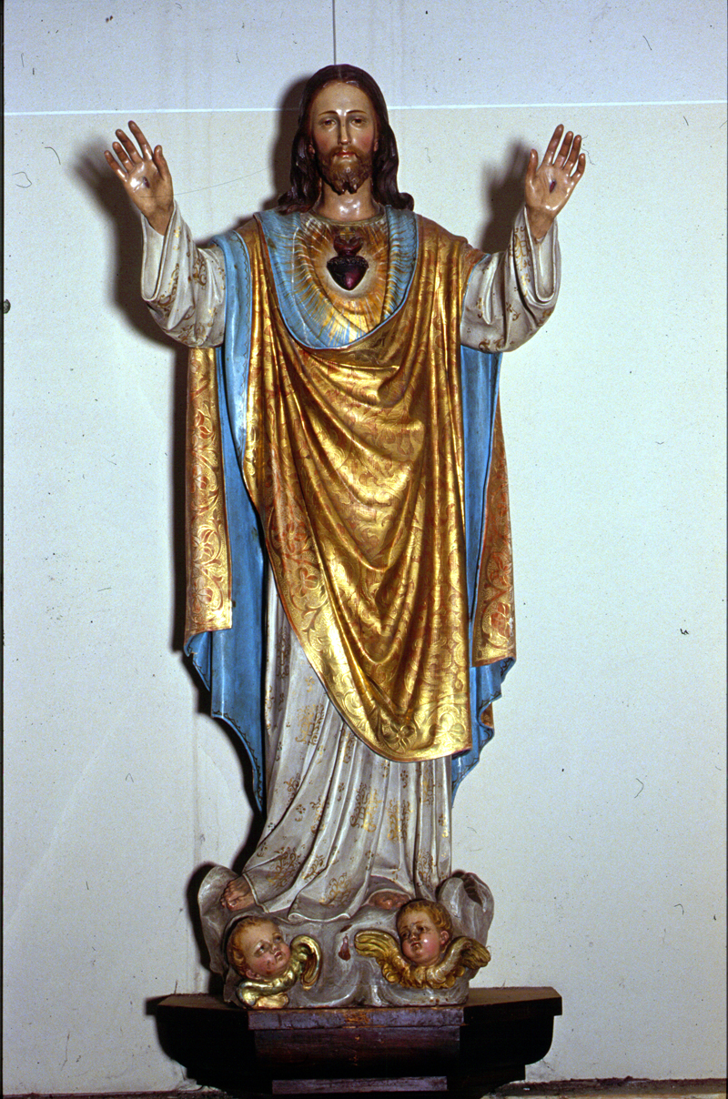 Sacro cuore di Gesù (scultura) di Demetz Ferdinando - ambito veneto (prima metà sec. XX)