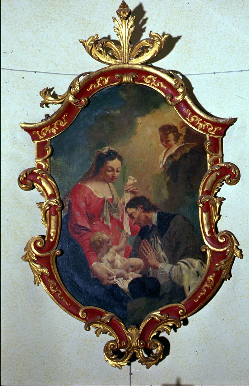 Madonna con Bambino e San Giovanni Nepomuceno (dipinto) di Dall'Oglio Egidio (attribuito) - ambito veneto (prima metà sec. XVIII)