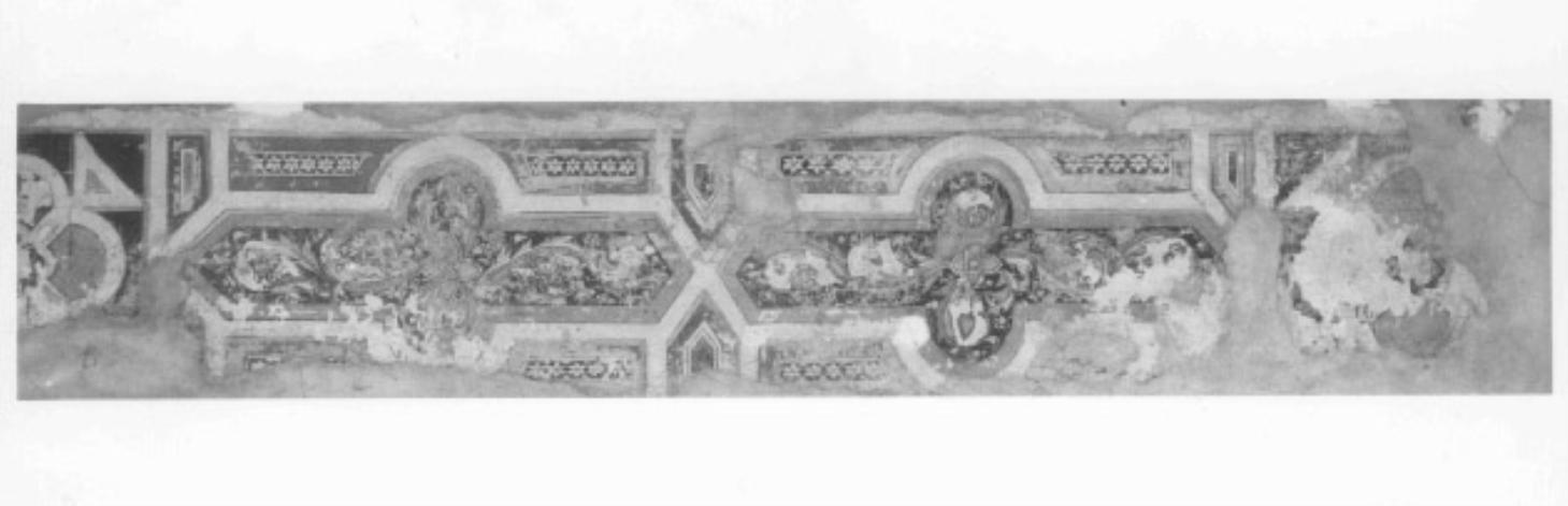 Motivi decorativi (dipinto, frammento) di Tommaso Da Modena (metà sec. XIV)