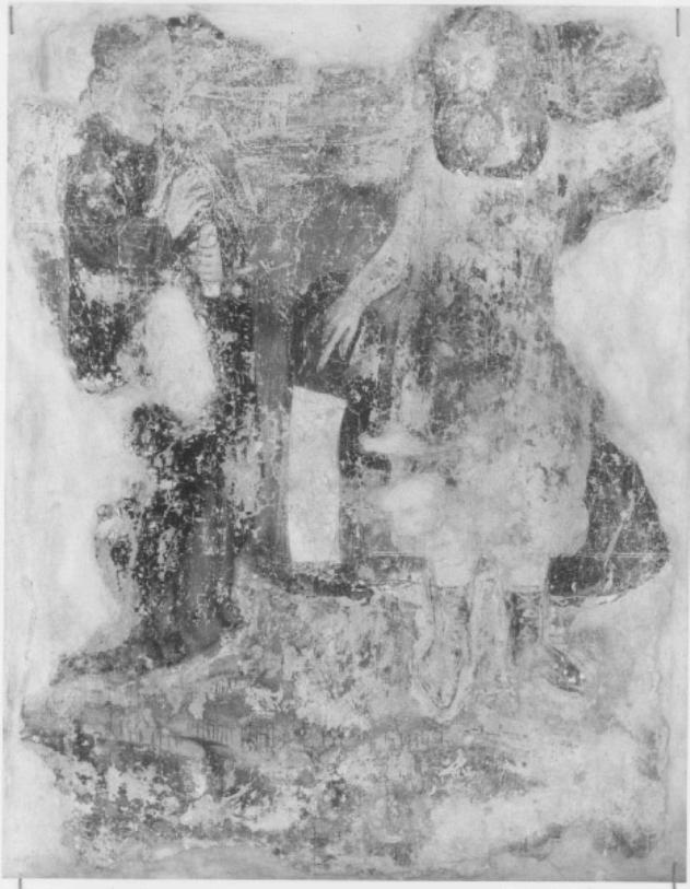 Scena della vita di Cristo (dipinto, frammento) di Tommaso Da Modena (cerchia) (metà sec. XIV)