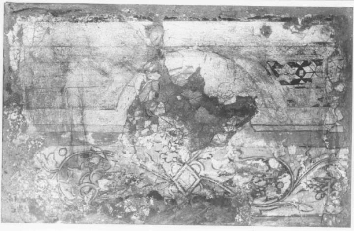 fregio decorativo (dipinto, frammento) di Tommaso Da Modena (metà sec. XIV)