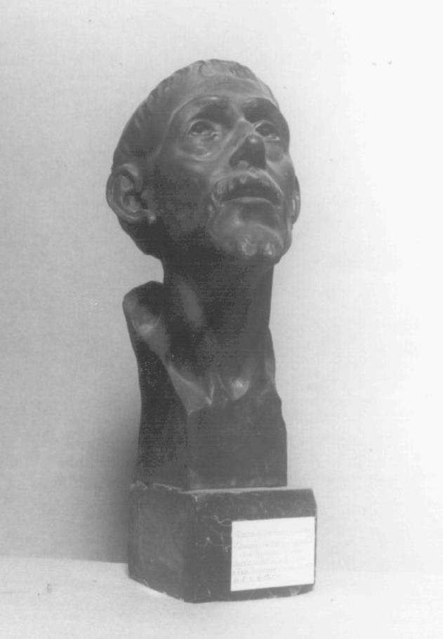 San Francesco D'Assisi o Serafico in ardore, busto (scultura) di Gentilini Antonio - ambito veneto (primo quarto sec. XX)
