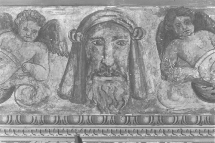 motivo decorativo a grottesca e putti (dipinto) - ambito veneto (seconda metà sec. XVI)