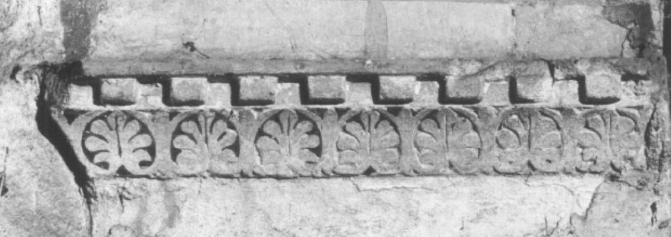 motivo decorativo a palmetta (rilievo) - ambito veneto (secc. IX/ XI)