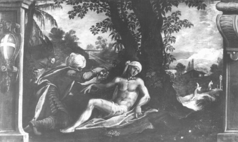 Parabola del buon samaritano (dipinto) di Toeput Ludovico Detto Pozzoserrato (sec. XVI)