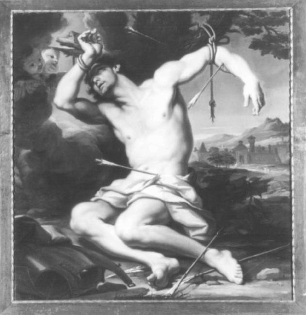 San Sebastiano (dipinto) di Lazzarini Gregorio (sec. XVII)