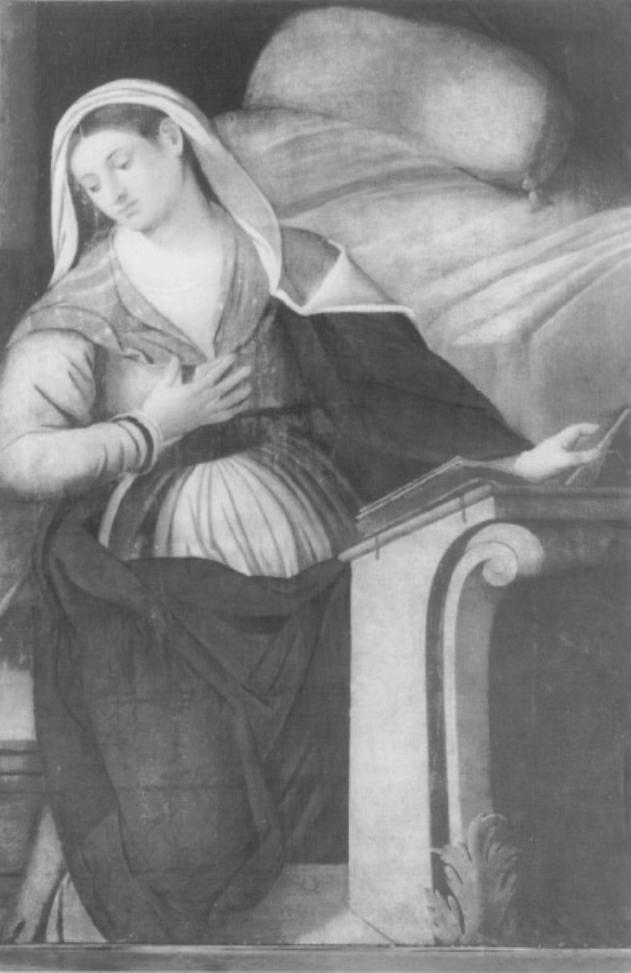 Madonna annunciata (dipinto) di Beccaruzzi Francesco (attribuito) (prima metà sec. XVI)