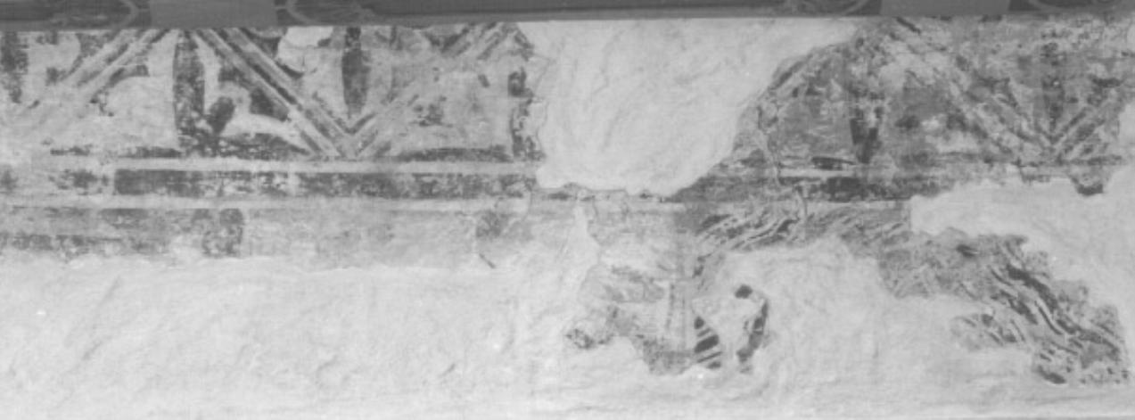 motivi decorativi geometrici a losanga/ motivi decorativi a finti marmi (dipinto) - ambito veneto (ultimo quarto sec. XIII)