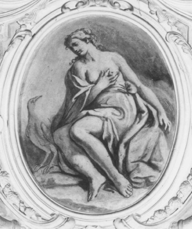 figura allegorica femminile (dipinto) - ambito veneto (primo quarto sec. XVIII)