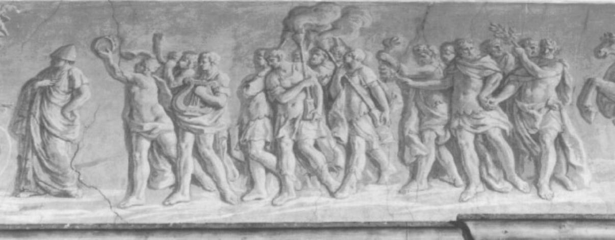 Scene di un trionfo romano (dipinto) - ambito veneto (primo quarto sec. XVIII)