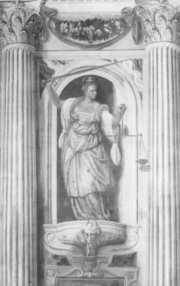 allegoria della Giustizia (dipinto) di Caliari Benedetto (sec. XVI)