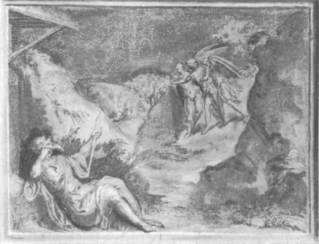 Abramo e gli angeli (dipinto) di Caliari Benedetto (sec. XVI)