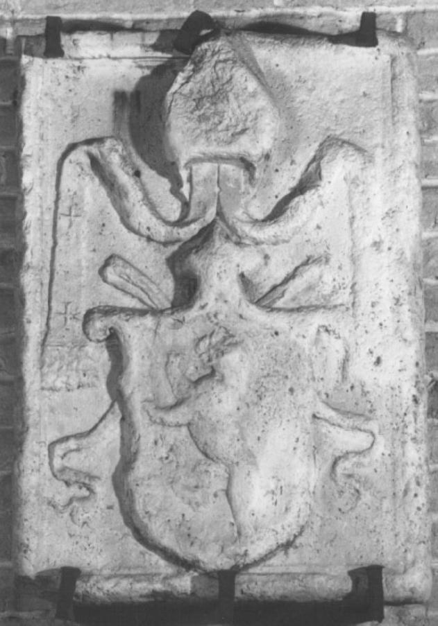 stemma vescovile di De Rossi Bernardo (rilievo) - ambito veneto (secc. XV/ XVI)