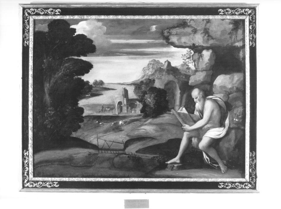 San Girolamo nel deserto (dipinto) di Cariani Giovanni (sec. XVI)