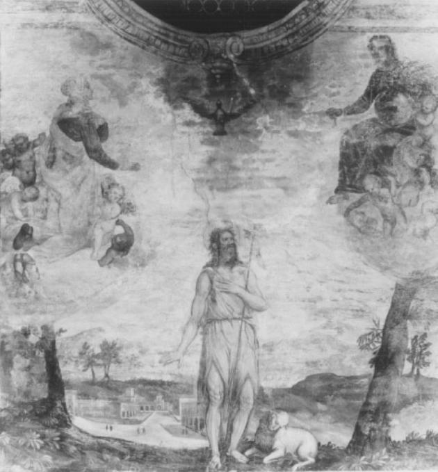 San Giovanni Battista (dipinto) di Negretti Jacopo detto Palma il Giovane (cerchia) (sec. XVII)