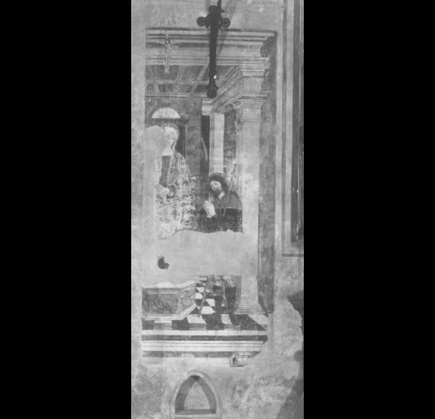 Madonna e San Giacomo (dipinto) di Zago Antonio (maniera) - ambito veneto (secc. XV/ XVI)