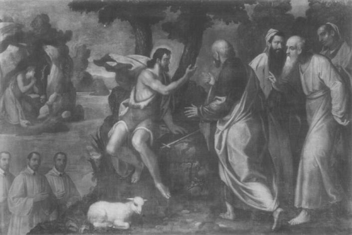 Messi del sinedro; San Giovanni Battista; devoti (dipinto) di D'Anna Baldassarre (sec. XVII)