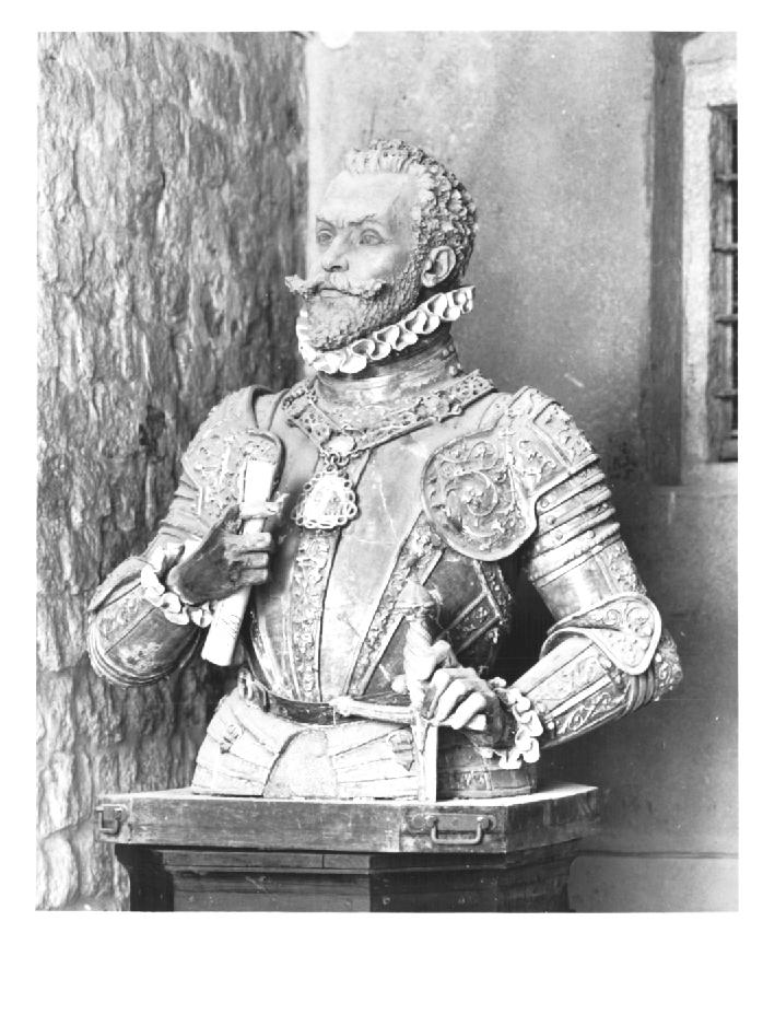 ritratto di Emanuele Filiberto di Savoia in armatura (busto) - ambito veneto (sec. XIX)