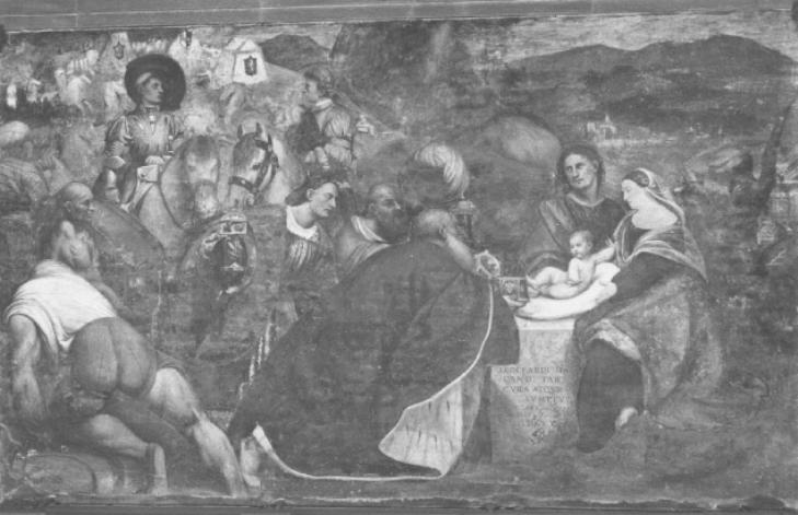 Adorazione dei Magi (dipinto) di De Sacchis Giovanni Antonio Detto Pordenone (sec. XVI)