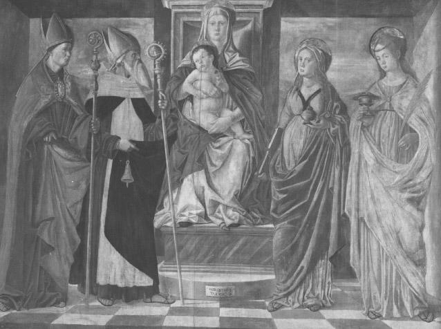 Sacra conversazione (dipinto) di Pennacchi Girolamo detto Girolamo da Treviso (sec. XV)