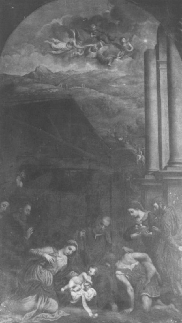 L'adorazione dei pastori (dipinto) di Bordone Paris (sec. XVI)
