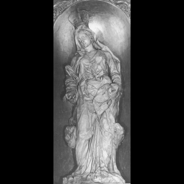 Madonna del Rosario (scultura) di Bonazza Giovanni (sec. XVII)
