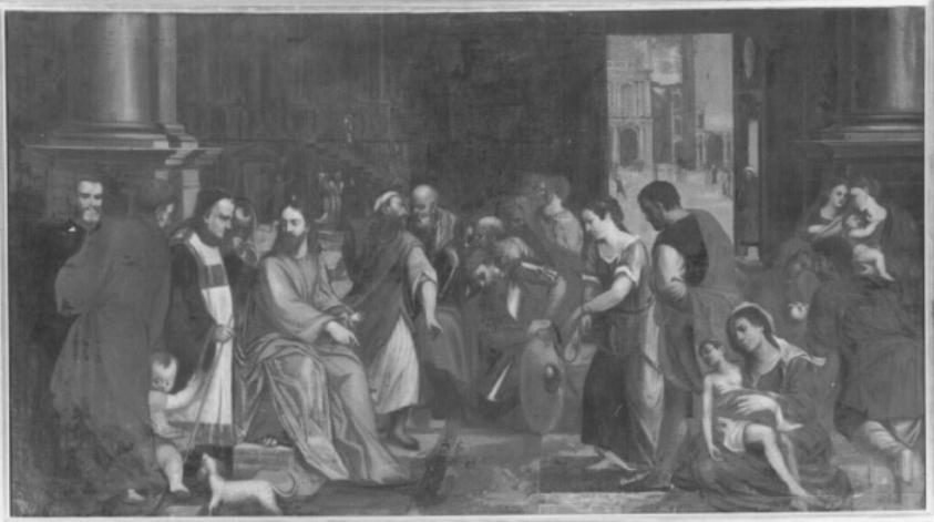 Cristo e l' adultera (dipinto) - ambito veneto (sec. XIX)