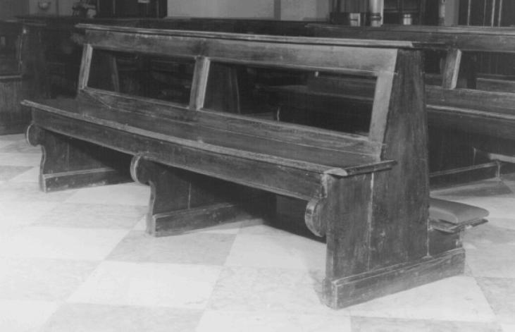 banco da chiesa, serie - ambito veneto (prima metà sec. XX)