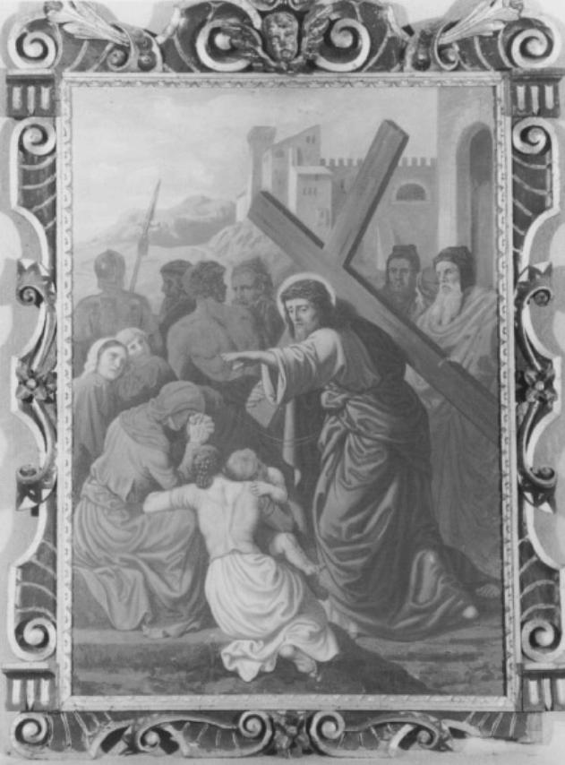 Gesu' incontra le donne di Gerusalemme (dipinto) di Reinhard Heinrich - ambito veneziano (sec. XIX)