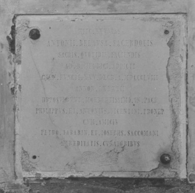 lapide - produzione veneta (sec. XIX)