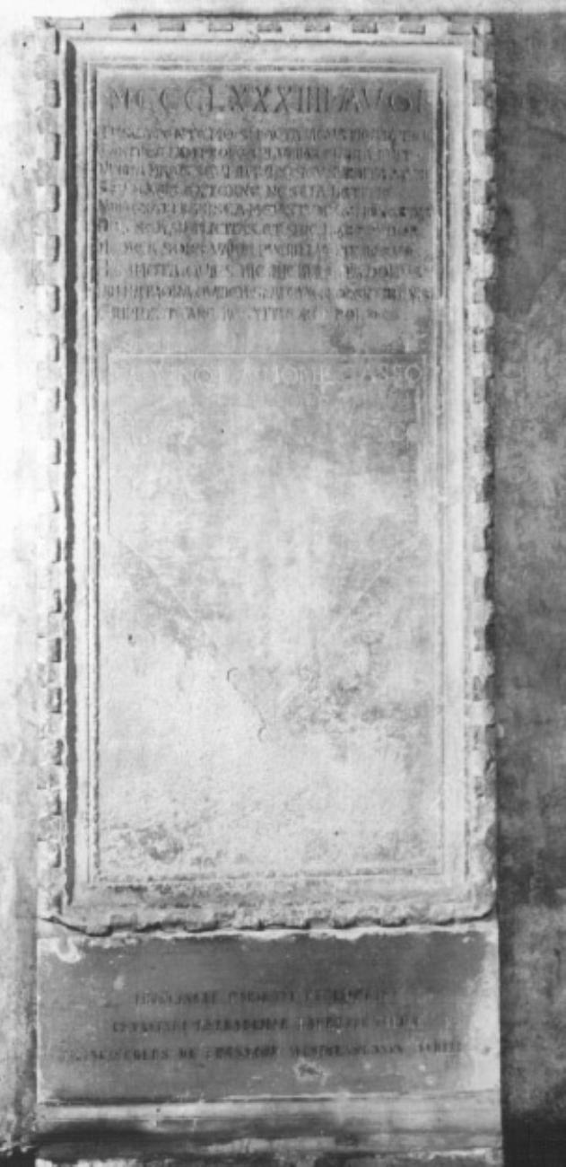 lapide commemorativa - ambito trevigiano (sec. XIV)