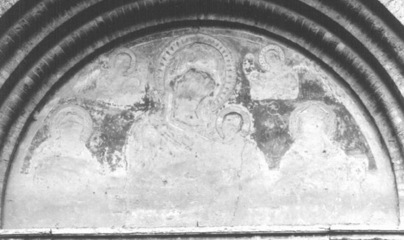Madonna con Bambino e Santi Francesco e Ambrogio e gli Arcangeli Michele e Gabriele (dipinto) - ambito trevigiano (ultimo quarto sec. XIII)